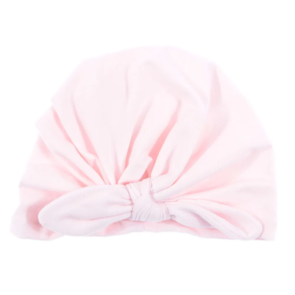 Nishine 10 шт./лот новорожденных детей шляпа чешские узел с бантом для девочек голову Смешанный хлопок упругой шляпа шапки аксессуары для волос