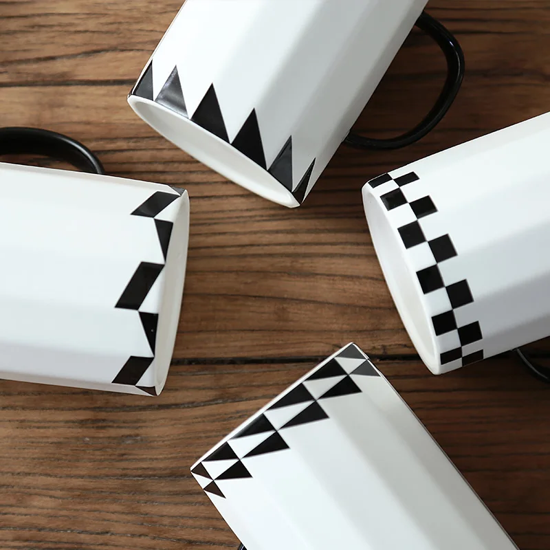 16OZ Large Ceramic Mug, Minimalist Style White Color Tea Cup (7)