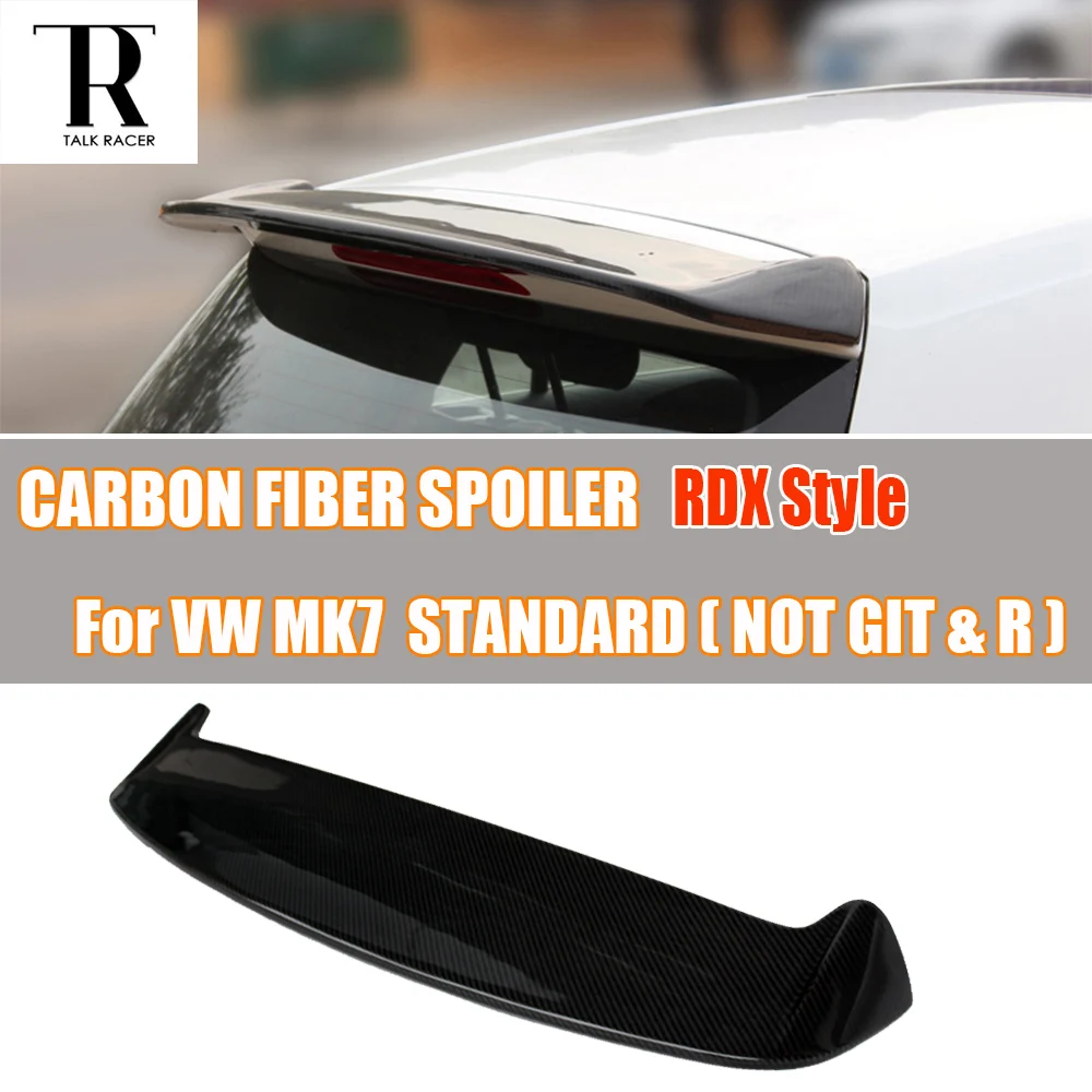 MK7 RDX Style Carbon Fiber Rear Roof Wing Spoiler for Volkswagen VW Golf 7 VII MK7 Standard 2014 2015 2016 ( not fit GTI & R ) carbon fiber front headlight cover eyelid eyebrow for vw golf 7 mk7 2014 2015 a style