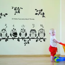 Супер-предложение, наклейки с рисунками на стену, сделай сам, Детские Виниловые наклейки, мультяшная сова, Бабочка, наклейка на стену, Декор для дома, наклейка XT