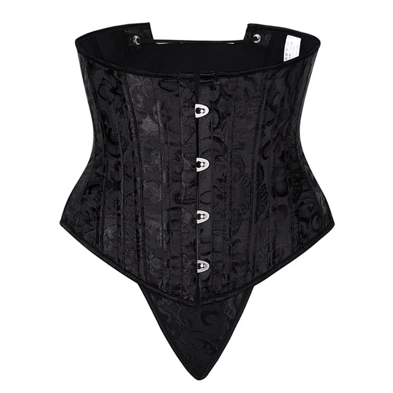 28 Sprial Steel Boned Corset Bustier Black Shapewear Waist Cincher Slim Control Body Shaper Waist Trainer Underbust Corset Sexy (1)