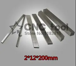 2 шт. HRC60 2*12*200 мм быстрорежущая сталь острой стали стальные заготовки лезвие на плоской подошве HSS Токарный инструмент DIY нож Материал