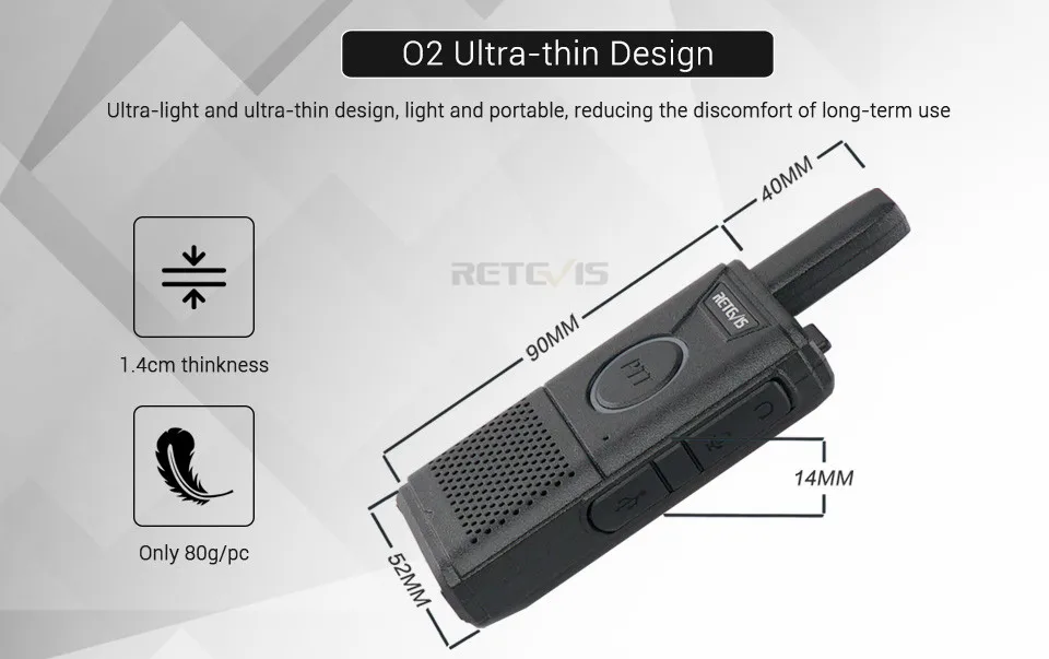 RETEVIS RT618/RT18 PMR радио перезаряжаемая мини рация 2 шт. PMR446 PMR 446 FRS Dual PTT VOX двухсторонняя рация