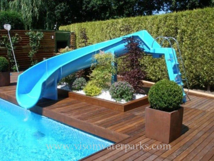 

Backyard villa swimming pool fiberglass slide in ground pool