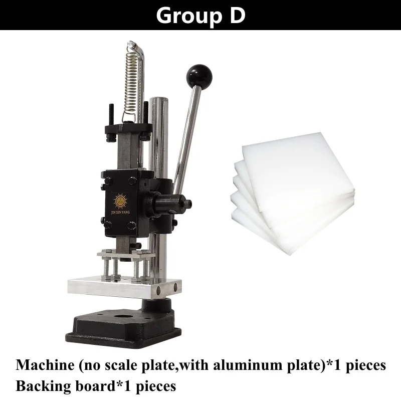 JINXINYANG Ручной пресс машина Кожаный Ручной пресс-машина небольшой промышленный Ручной пресс Мини промышленный Пробивной станок - Цвет: Group D