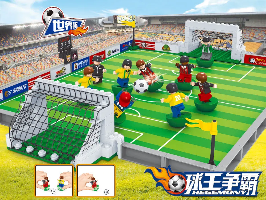 

Model building kits compatible with lego city football series 3D blocks Educational model building toys hobbies for children