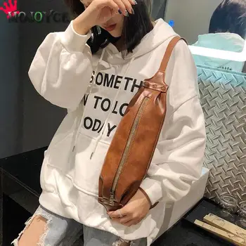 

Casual Leather Vintage Waist Pack Women Shoulder Crossbody Chest Belt Bags Heuptas Pochete Sac Main Femme Bolsos Mujer