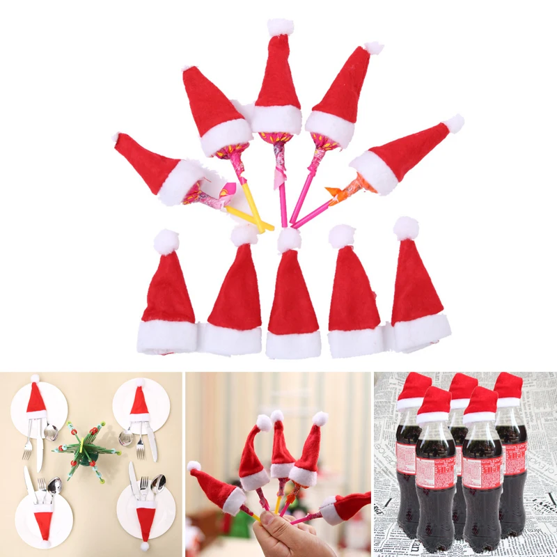 

Hot Christmas Hat Christmas Decorative Covering Bag SetChristmas Hat Storage Pack Tool Candy Bottle Cap Hat Hot Supply