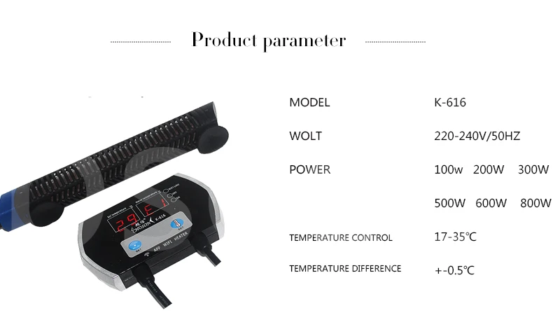 300 Вт 500 Вт Двойной ЖК-экран мобильный Контроль wifi подогреватель для аквариума термостат рыба водонагреватель бак стержень регулятор температуры