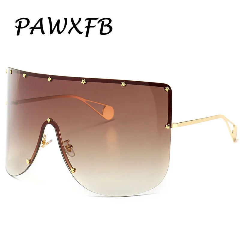 PAWXFB винтажные женские ретро очки мужские 2019 негабаритные ветрозащитные Большая