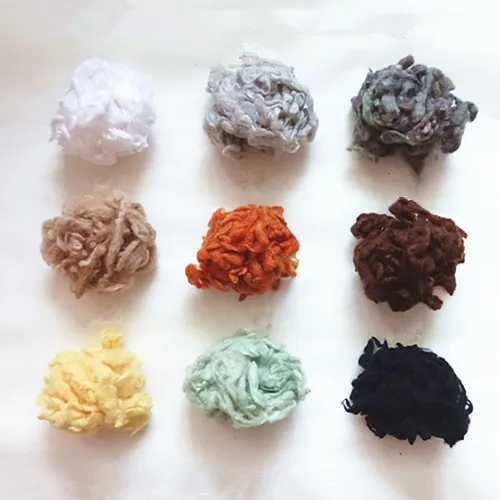 Mix color Wool Roving Fiber Wool felt DIY Needle Fuzzy Felted 20g/10 bags