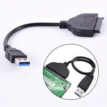 Лидер продаж USB 3.0 на SATA 22 Булавки 2.5 дюймов жесткий диск драйвер SSD Кабель-адаптер Новые