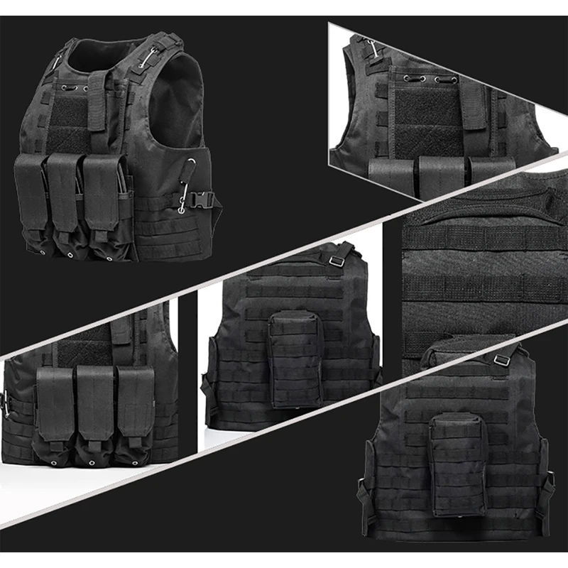 1PCS Air soft Military Tactical Vest Molle Combat Assault Plate Carrier Tactical Vest 3 levels CS Outdoor Clothing Hunting Vest