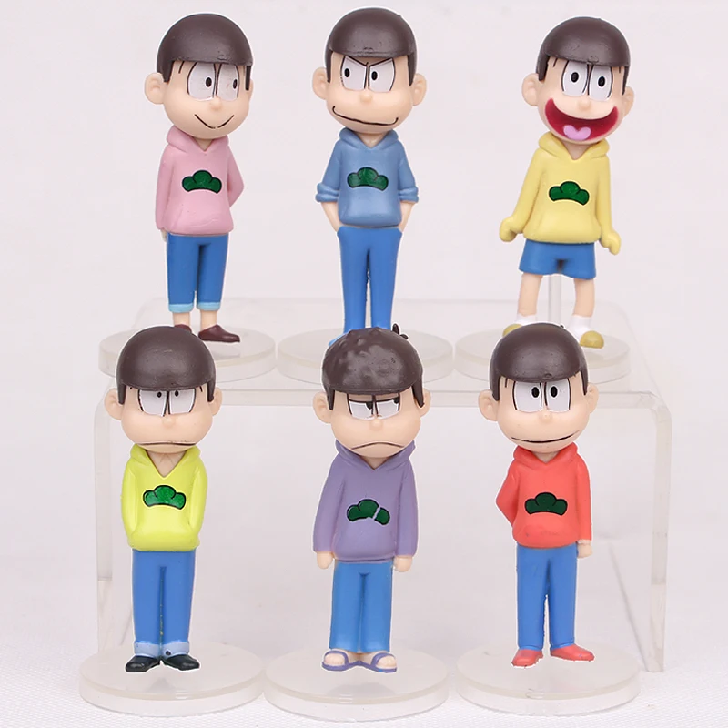 6 шт./лот мультфильм аниме Osomatsu san Mr osomatsu Karamatsu Ichimatsu ПВХ Фигурки Модель Куклы