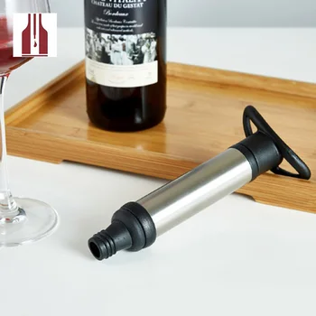 

Vacuum Pumping Wine Stopper Stainless Steel Wine Saver with 2 Vacuum Bottle Stoppers Wine Fresh Keeping 14 Days