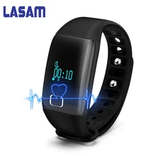 Lasam T1s Blueooth смарт-браслет монитор сердечного ритма LED Экран группа IP68 Водонепроницаемый браслет для IOS Android Xiaomi телефон