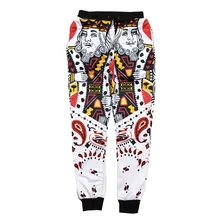 Новинка, модные повседневные штаны с 3D принтом в покер, Дизайнерские повседневные спортивные штаны, брюки в стиле хип-хоп, женские/мужские шаровары, большие размеры