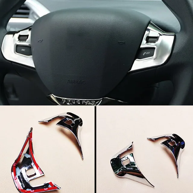 

ABS Chrome Car Styling For 2014 2015 2016 2017 Peugeot 2008 Accessories Door Window glass Lift Control Switch Panel Cover Trim