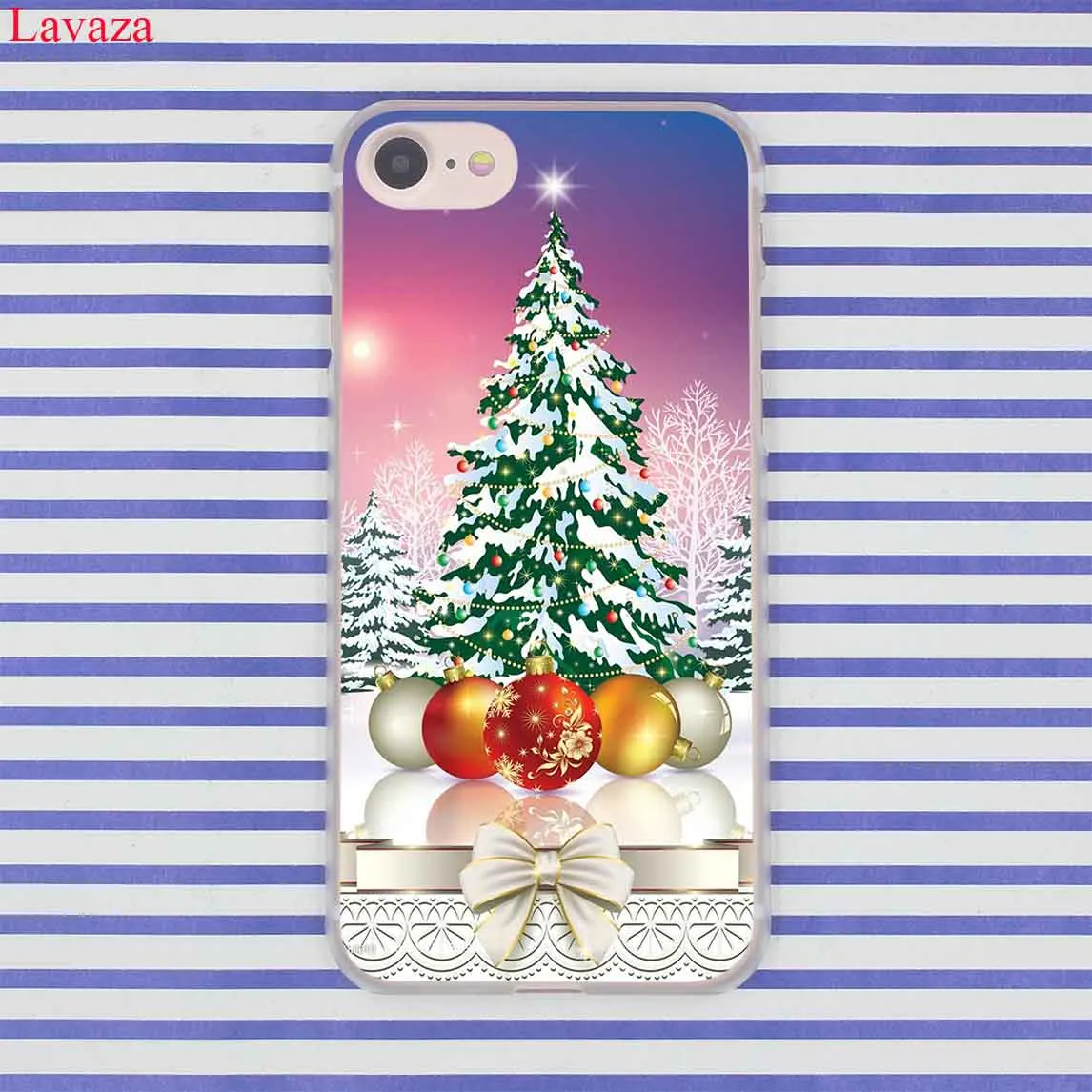 Чехол для телефона Lavaza happy new year merry Christmas Tree Snow Flakes для iPhone XR XS X 11 Pro Max 10 7 8 6 6S 5 5S SE 4S 4 - Цвет: 1