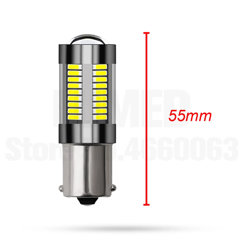 50x BA15S 1156 P21W BAU15S светодиодный 600lm 66 SMD 4014 автомобиль светодиодный Авто дневные ходовые огни, указатель поворота светильник тумана Реверсивные огни лампы