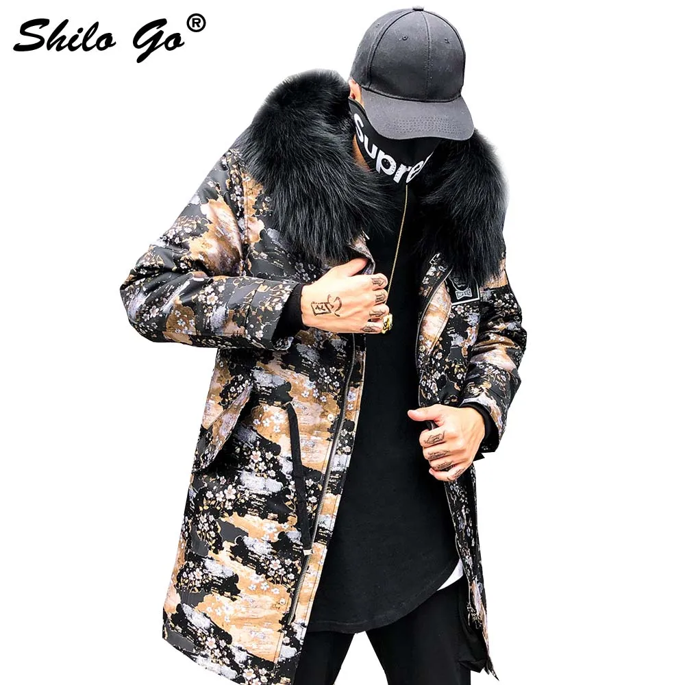 Mens Winter Camouflage Safari Style Parkas Coats Thick Parkas Plus Size
