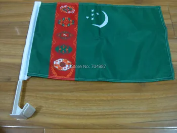 

30 x 45 cm Turkmenistan car window banner flag free shipping