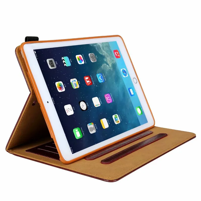 Чехол из натуральной кожи для iPad 9 7 дюйма умный флип чехол 2018 кожаный Air 2 Pro 2017