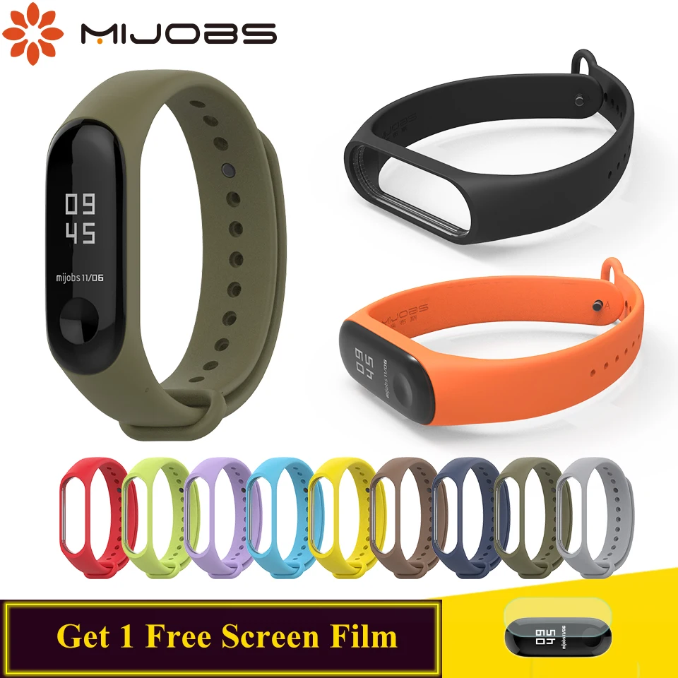 

Mijobs Mi Band 4 3 Strap Bracelet Silicone Wrist Strap for Xiaomi Mi Band 4 3 Strap Smart Watch Band Wristband Miband 3 Strap