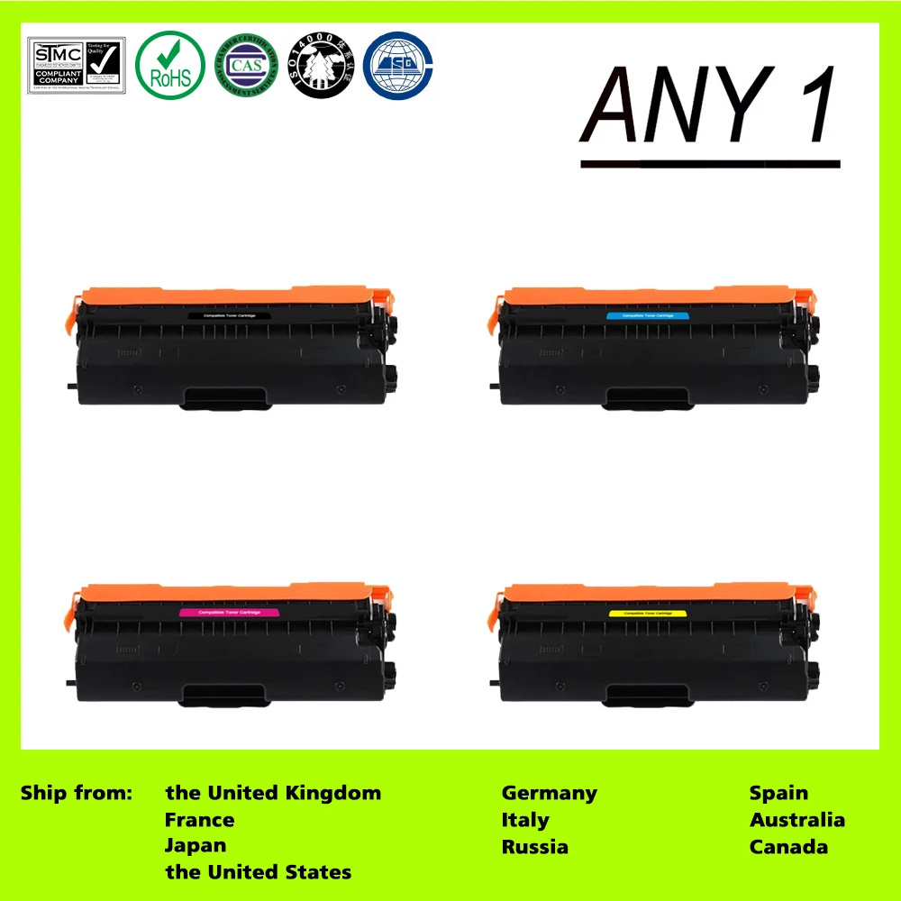 Любой 1 совместимый для TN-421 TN-423 TN423 TN423BK TN423C TN423M TN423Y (1-Pack) Тонер-картридж Brother HL-L8260CDW