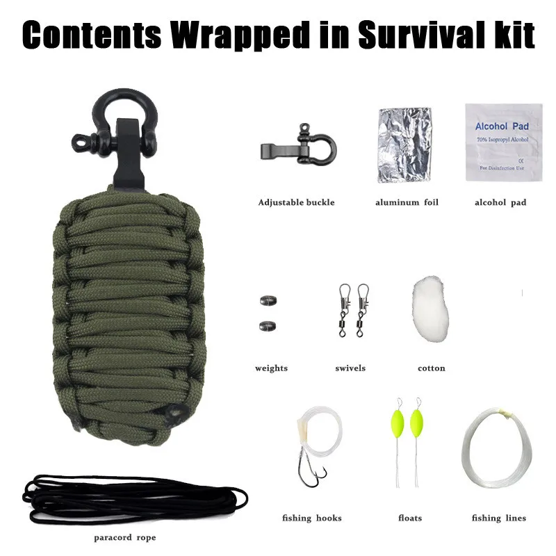 

Outdoor Survival Kit Set Camping Safe Fishing Kit Useful Hunting Tools Outdoors Practical Tools for Survival Kit Emergency Case