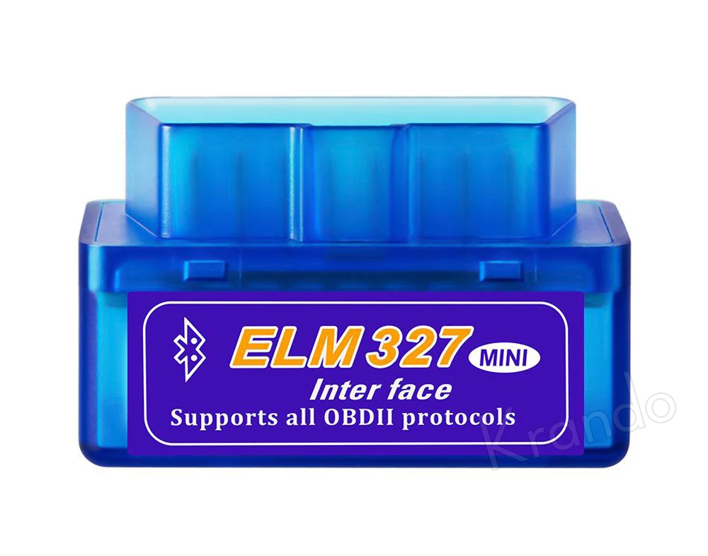 Krando Мини OBD2 ELM327 V1.5 Bluetooth диагностический инструмент v 1,5 obd2elm Android Крутящий момент PIC код считыватель