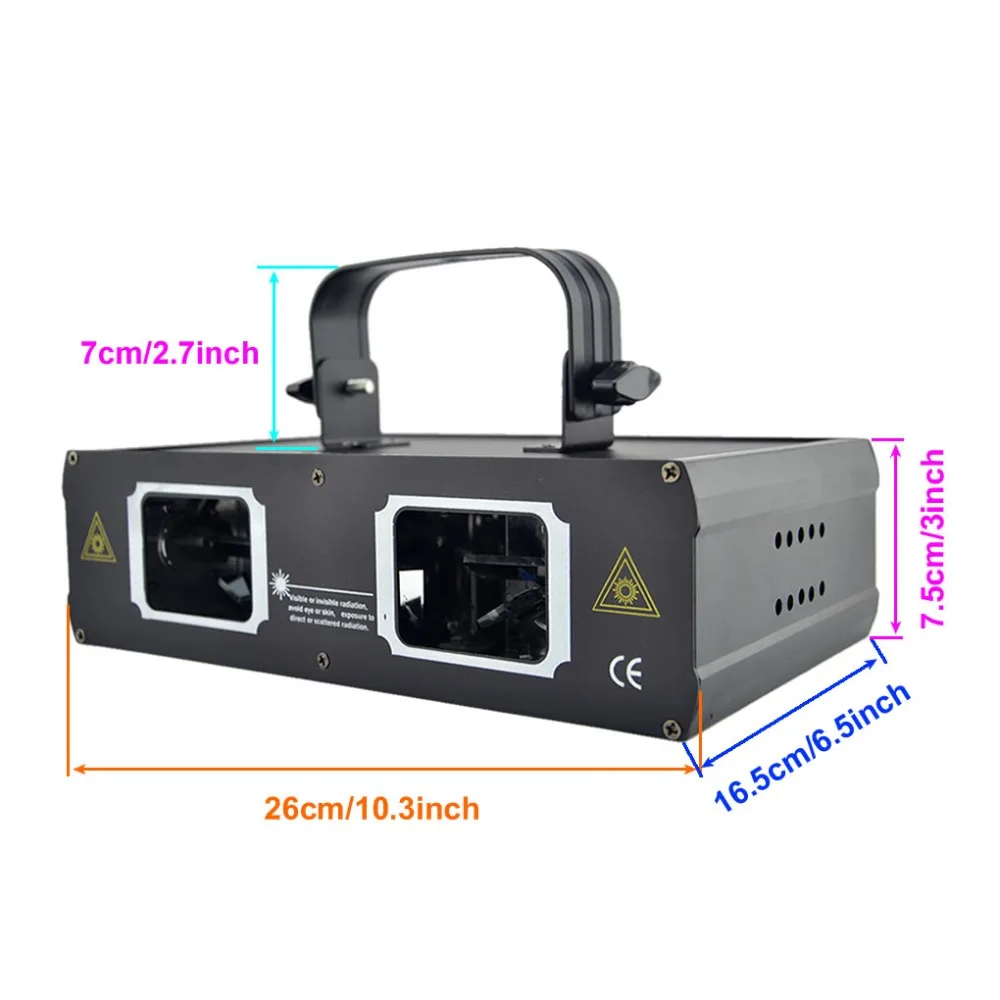 Sharelife 2 объектива RGB полноцветный DMX луч сетевой лазерный светильник для дома Gig