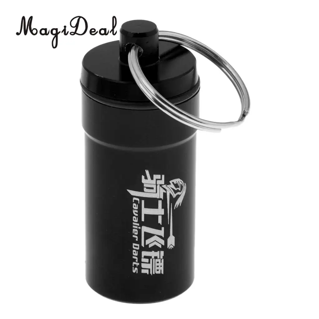 Soft Tip Dart Points Storage Case Accessories Portable Carry Box Dart Flight Protector Waster O-Ring Supplies Holder w/ Key Ring