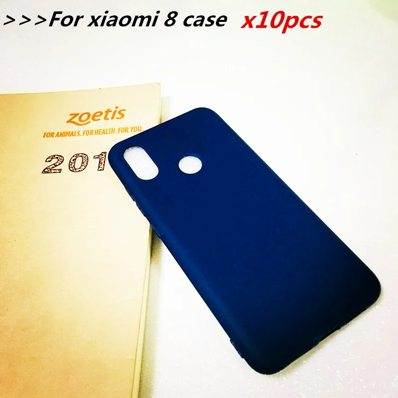 10pcs Candy solid color matte soft shell For Xiaomi 8 Simple and stylish protective case for xiaomi SE Back cover black blue | Мобильные