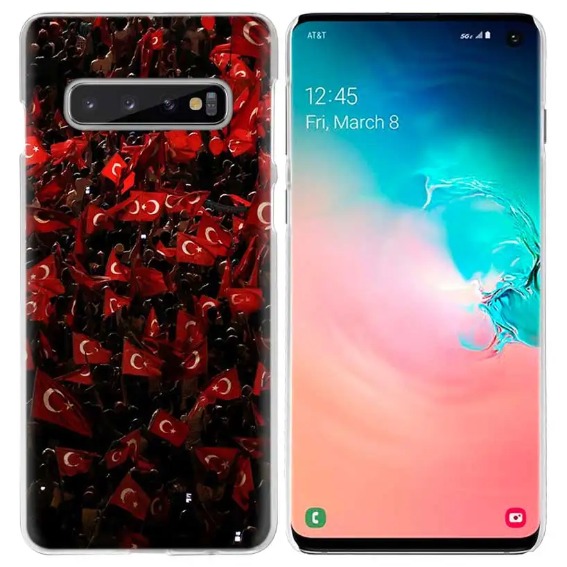 Турция чехол с флагом для samsung Galaxy S10 5G S10e S9 S8 M30 M20 M10 J4 J6 плюс J8 Note 8 9 чистой твёрдой пвх-чехол для телефона чехол