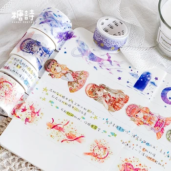 

Cute anime girl/Star Whale / Lace decoration washi Tape DIY Diary scrapbooking masking tape escolar