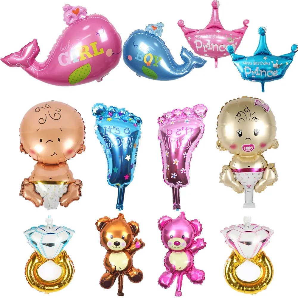 

MIDOUPTY mini Boy/girl/animal balloons children Baby aluminum helium balloon birthday party decoration ball classic toys