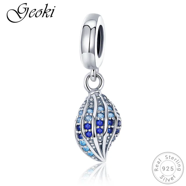Geoki 925 пробы серебряные летние солнечные очки бутылка для холодных напитков талисманы подходят Pandora браслет косметика и макияж бисер - Цвет: GSCC707-1