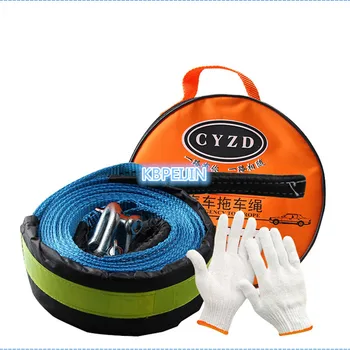 

5M 8Tons Auto Emergency Reflective Car Towing Rope With U Steel Shackle for ALFA ROMEO 147 159 156 mito giulietta accessories