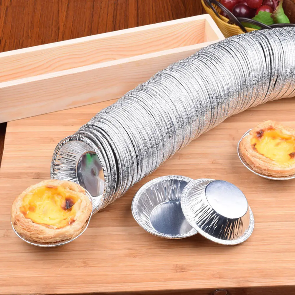 Hot Fahion New 250Pcs Disposable Aluminum Foil Baking Cookie Muffin