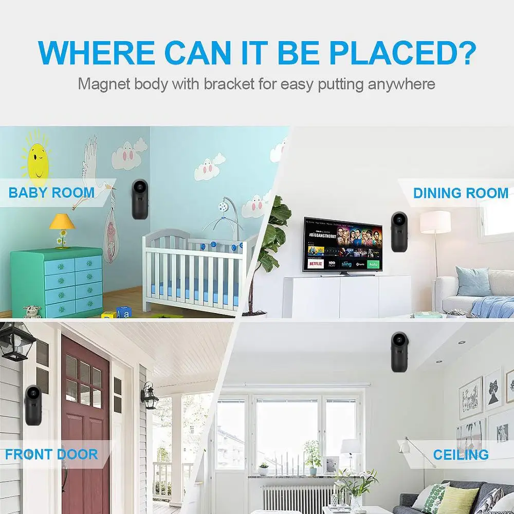 Мини Wi Fi IP камера Full HD 1080P с беспроводным дистанционным управлением секретная