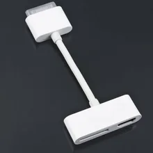 New USB HDM HDTV To Dock 30 Pin TV Adapter Converter Cable for IPad 1 2