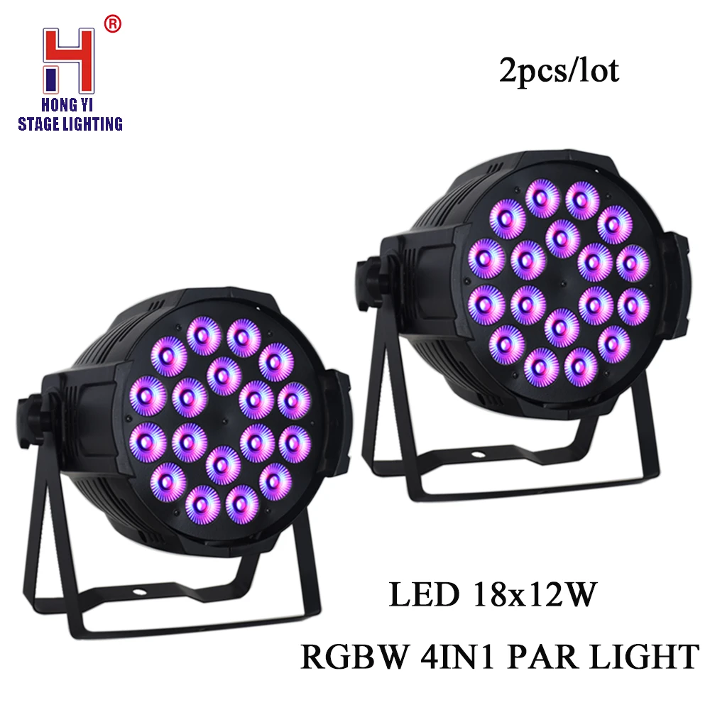 

LED Par Light RGBW 18x12W Disco Wash Light Equipment 8 Channels DMX 512 LED Professional Stage Light 2pcs/lot