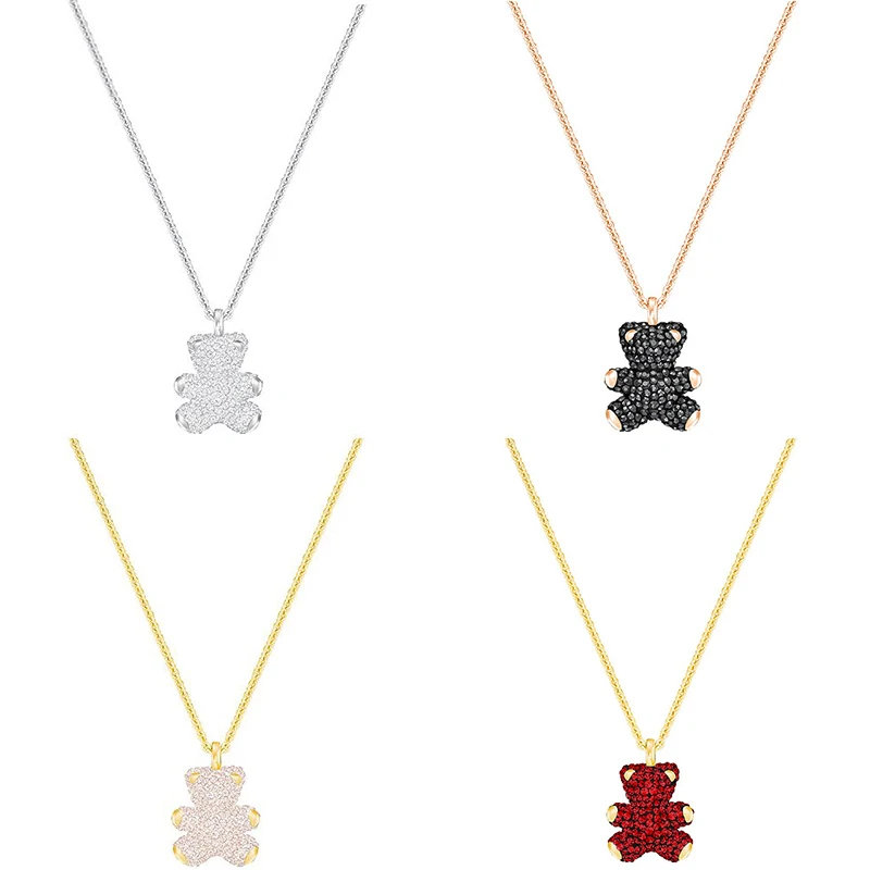 

ROBOL SWA Q2018 SWA 100% 925 Sterling Silver Original Copy Has Logo Teddy 3D Pendant Ladies Beaded Jewelry Free Mail