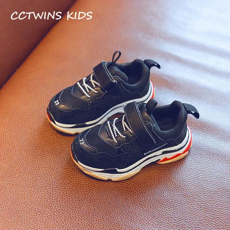 CCTWINS KIDS/ г.; Весенняя детская повседневная обувь черного цвета; модные спортивные кроссовки для маленьких девочек; кроссовки с белой сеткой для маленьких мальчиков; F2179 - Цвет: Черный