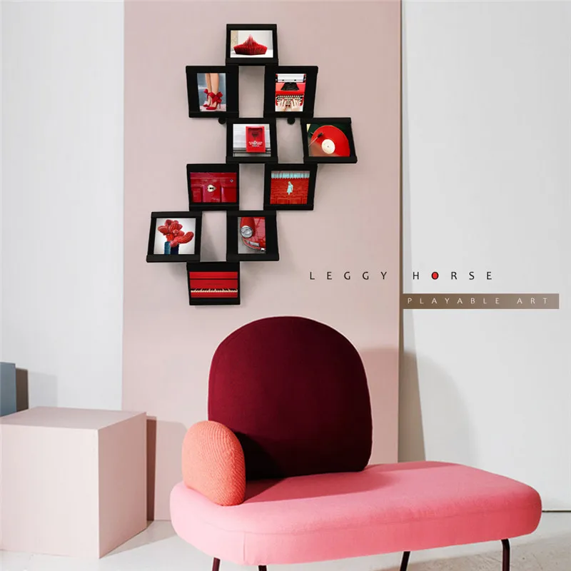 

Desktop Photo Frames Set 3D DIY Transparent Wall Collage Picture Frame Easily To Assemble And Detachable Collage Photo Frame Set