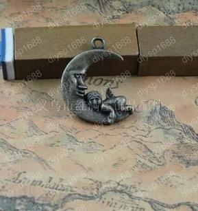 

100 шт./лот бусины из цинкового сплава с античным бронзовым покрытием Подвески подходят для ювелирных изделий ожерелья 20*24 мм в форме ангела JJA3311