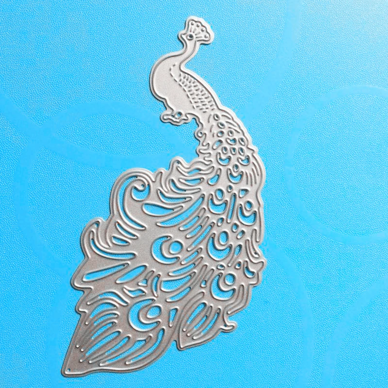 

YLCD170 Peacock Dies For Scrapbooking Stencils DIY Album Cards Making Decoration Embossing Folder Die Cuts Template Cut Mold
