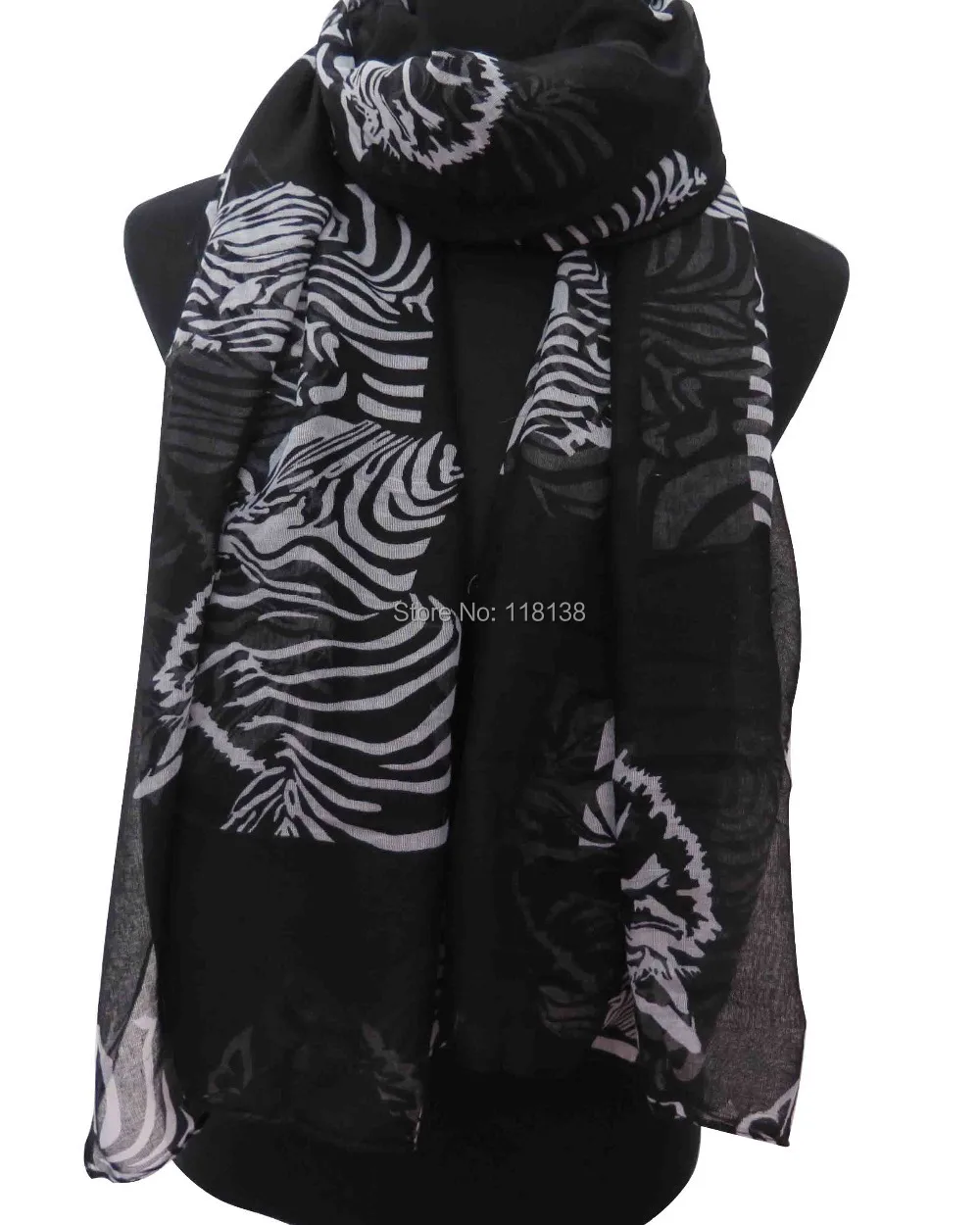 

Zebra Animal Print Women's Scarf Shawl Wrap, Free Shipping