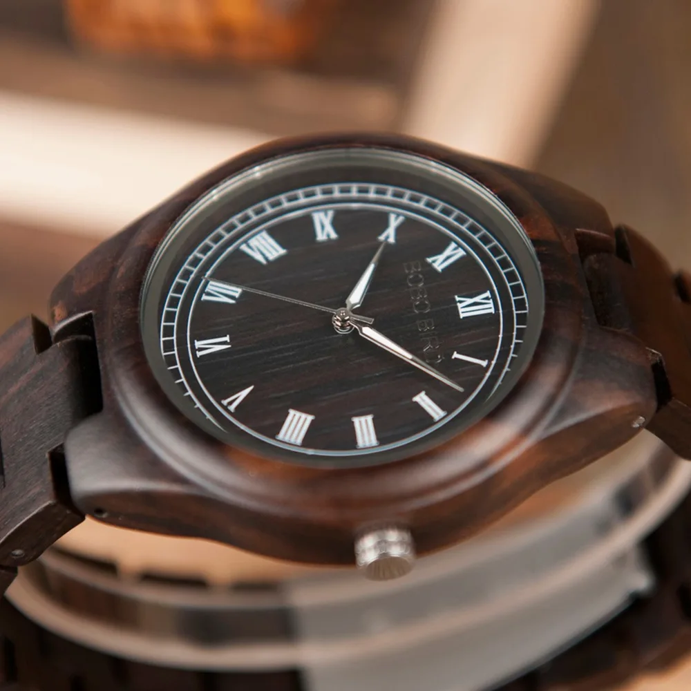 BOBO BIRD Luxury Antique Mens Wooden Watch O18-O19 Roman Numerals Uomo Orologio in Gift Box Accept Drop Ship OEM